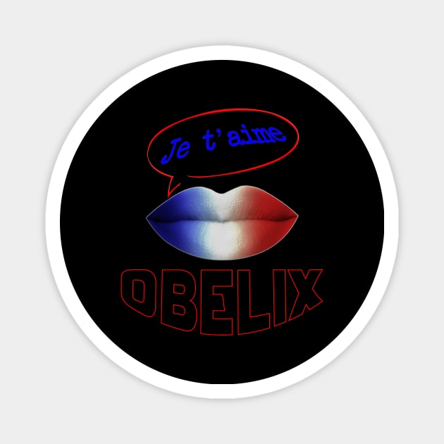 JE TAIME FRENCH KISS OBELIX Magnet by ShamSahid